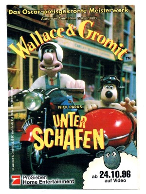 Wallace &amp; Gromit in Nick Parks unter Schafen - Sticker 1996