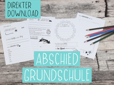 Freundebuchseiten für Lehrerinnen- Abschied Grundschule - Anrede SIE - DIN A5 - PDF - klassisches D