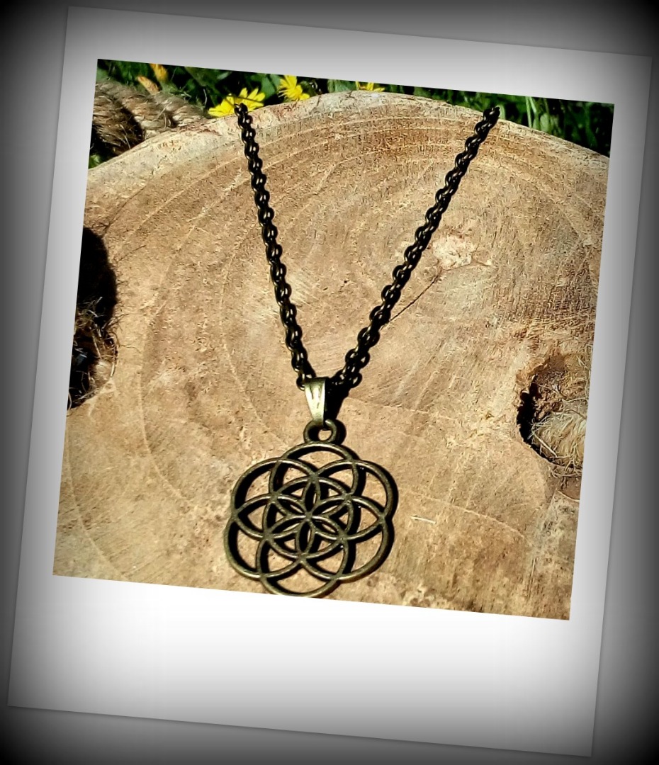 Mandala Halskette mit Blume des Lebens 2