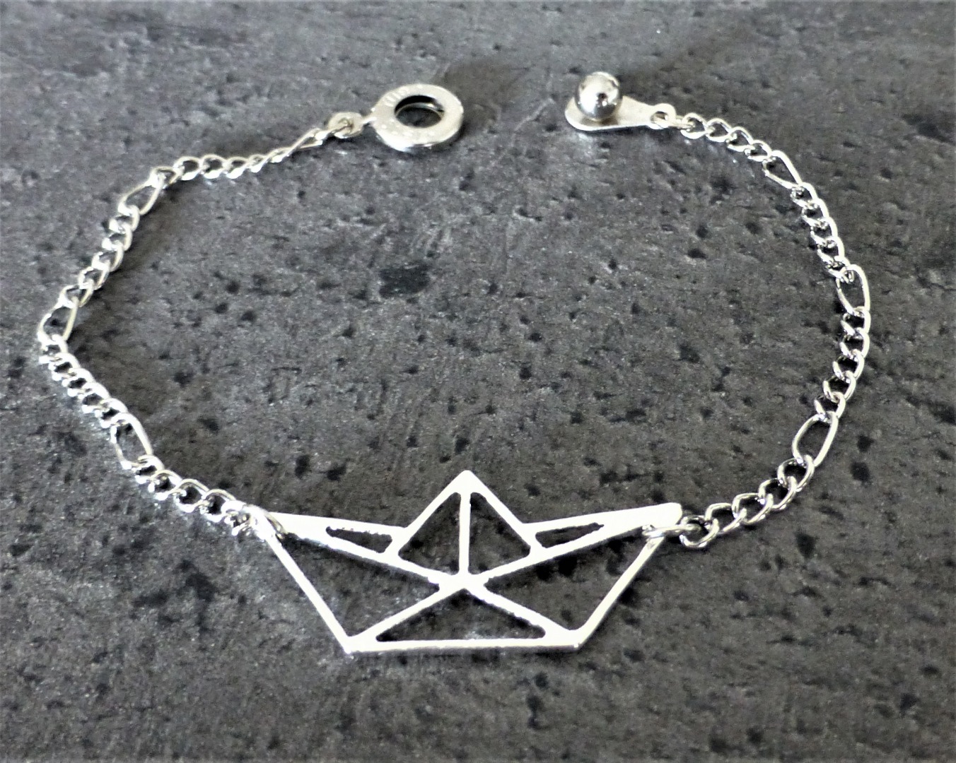 Silver Paperboat Armband