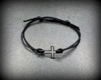 Kreuz-Armband in Schwarz