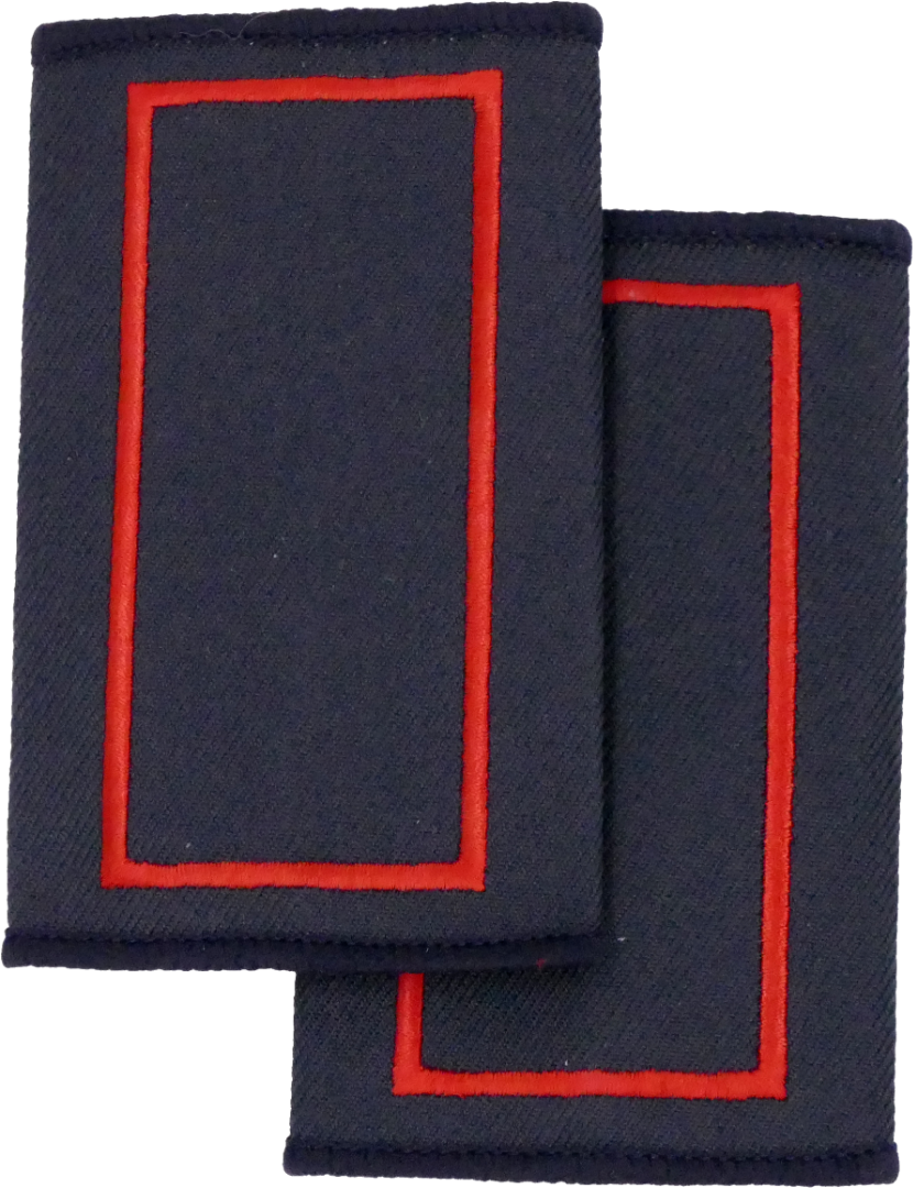 sx195 Schulterstücke Feuerwehr Anwärter ohne Balken mit Knopf 1Paar