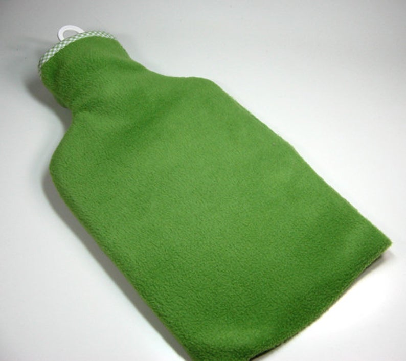 Wärmflasche - Grün mit weißem Schaf 2