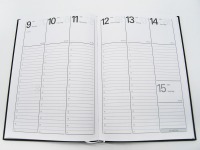 Taschenkalender DIN A5 für 2024 - Vogelmuster Aubergine