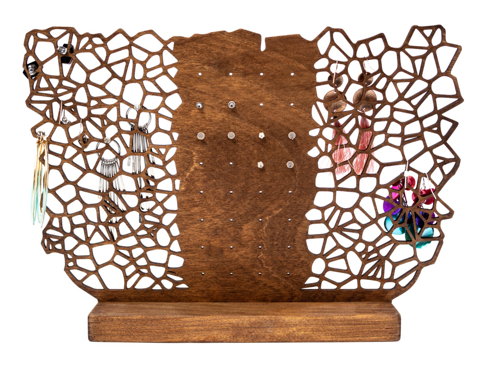 Earring Holder Stand with Ring Storage ORGANIC RING 8