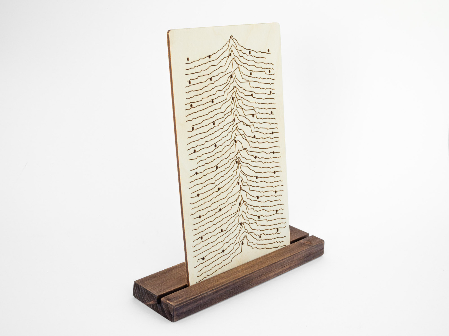 Design Ohrstecker Display aus Holz mit Lasergravur LINES 6