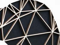 Geometric Wall Art - Laser Cut from Paper RAVEN 3