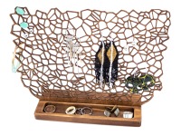 Earring Holder Stand with Ring Dish ORGANIC RING II 7