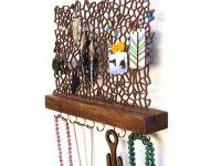 Handmade Wall Mounted Jewelry Holder HOOKS ORGANIC RING 4