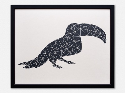 Geometrische Paper Art - Wanddeko TUKAN - arborala Originals