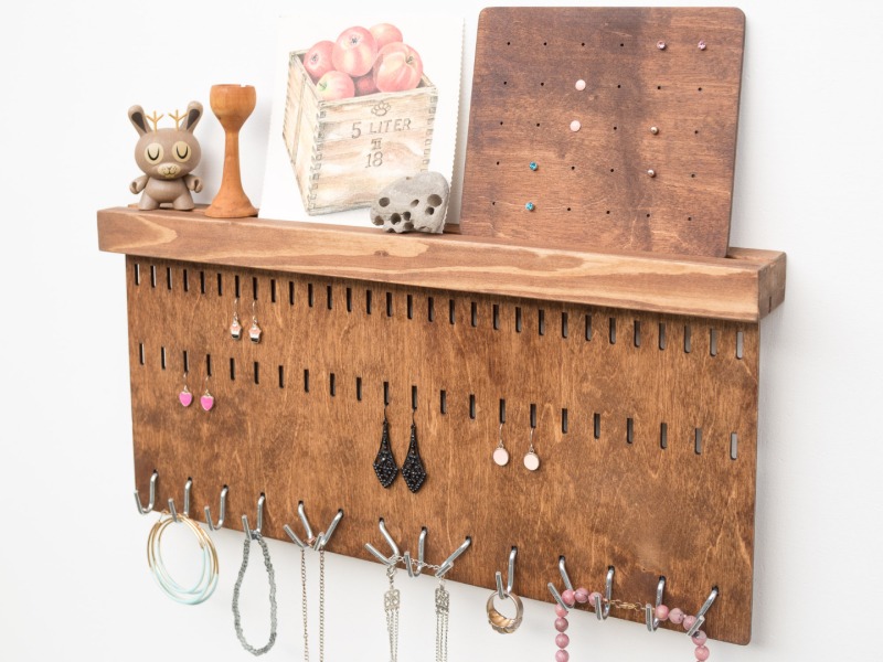 Hanging Jewelry Storage Organizer 56 Pocket Holder Earring Display Wall Bag  New | eBay