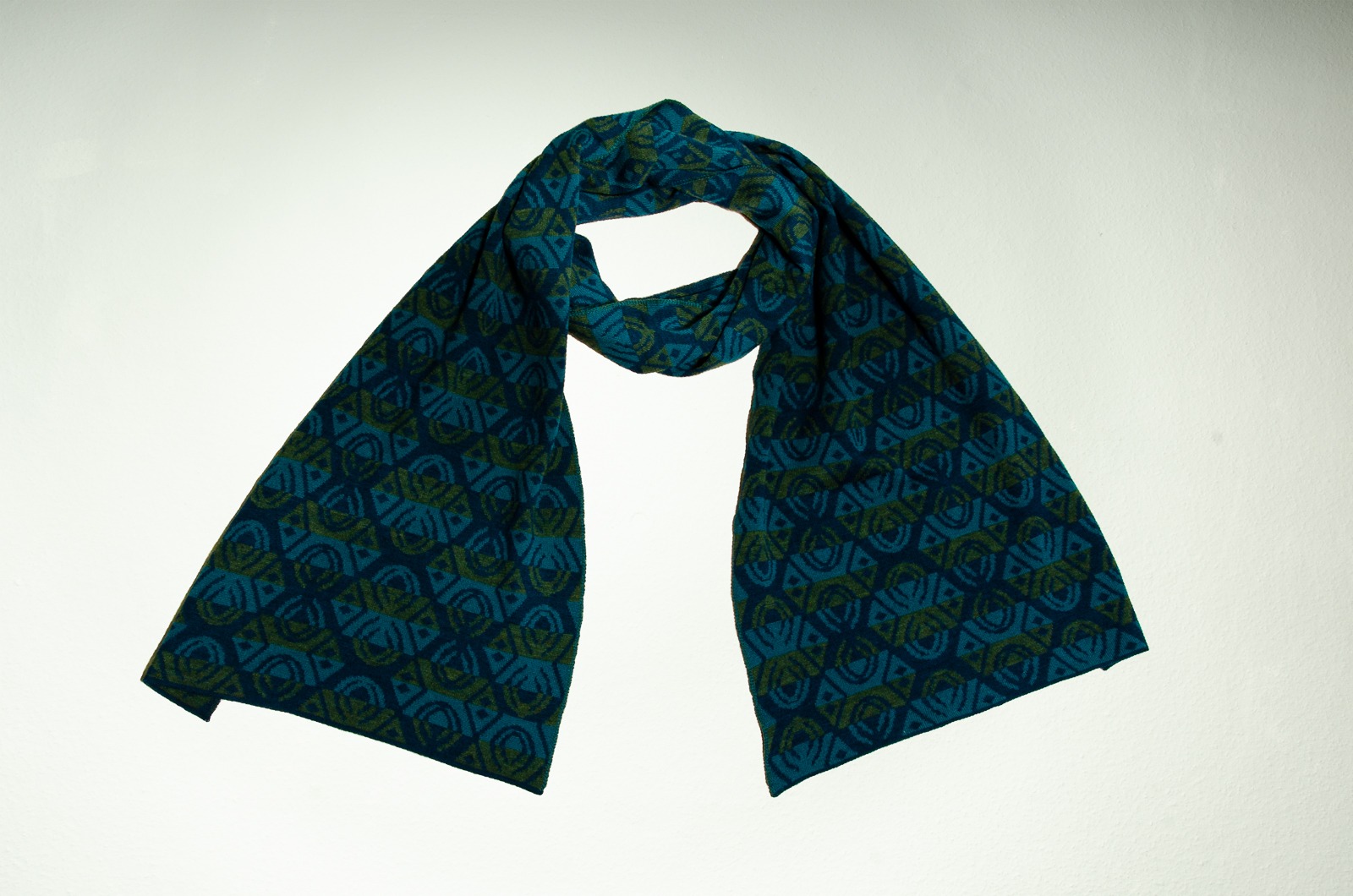Merino scarf Lotus triple-coloured 3
