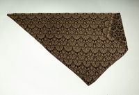 Stole, triangular sun shawl in taupe and dark brown 3