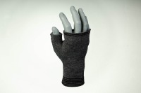 Merino hand warmers men in dark gray and black