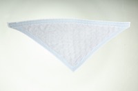 Scarf Shine triangular in white and azure 4