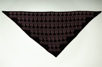 festive stole, triangular shawl jewelry in black and blackberry 2