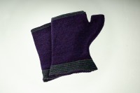 Merino hand warmers in purple and dark green mens 4