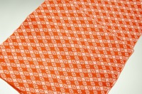 Scarf floral check in orange and rosa 3