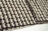 Merino scarf dog in dark brown and white 3