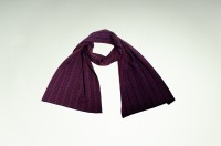 Merino scarf Beijing in wine red and dark blue 3