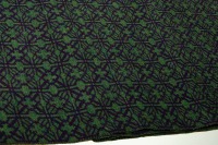 Merino Schal und Mütze Irland in dunkellila und dunkelgrün 4