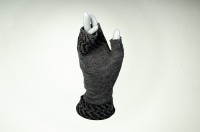 Merino hand warmers pixels in dark gray and black ladies 4