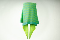 Shawl dragonfly made of organic cotton in lime-green and turquoise 4
