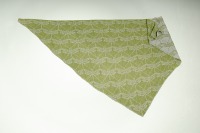 Stole, triangular shawl dragonfly in light gray and light green