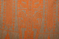 Stole, triangular shawl Pueblo in taupe and orange 2