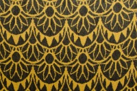 Stole, triangular sun shawl in yellow and dark grey 4
