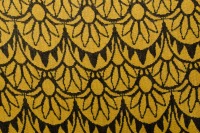 Stole, triangular sun shawl in yellow and dark grey 5