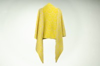 Sun shawl made of organic cotton in lemon and natural 6