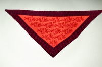 Rose stole in burgundy, crimson, red and lobster 4