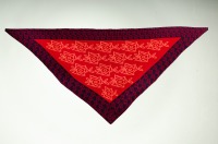 Rose stole in burgundy, crimson, red and lobster 5