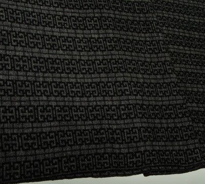 Merino Schal Peking in dunkelgrau und schwarz - Strickschal aus 100 % Merino extrasoft