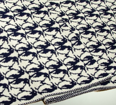 Merino scarf Penguin - darkblue &amp; white