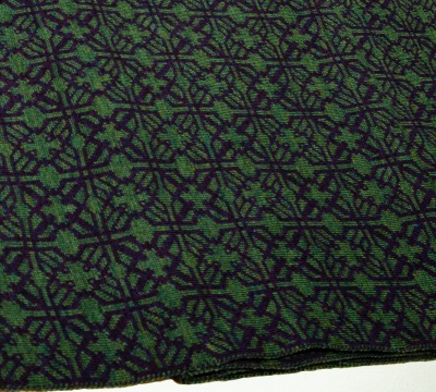 Schal Irland gestrickt aus Merinowolle in dunkelgrün und lila - Strickschal aus 100% Merino extraso