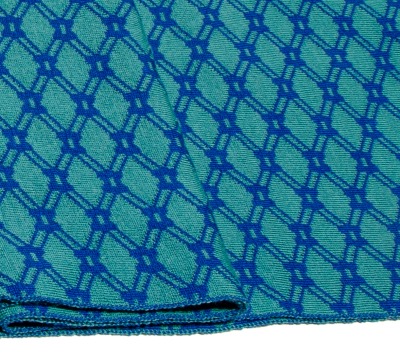 Merino Schal Netz II in blau und helltürkis - 100 Merino extrasoft