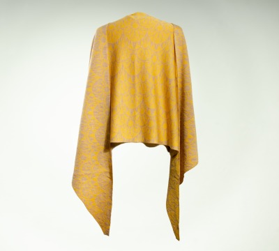 Sun shawl made of merino in yellow and sand - 100% Merino extrasoft