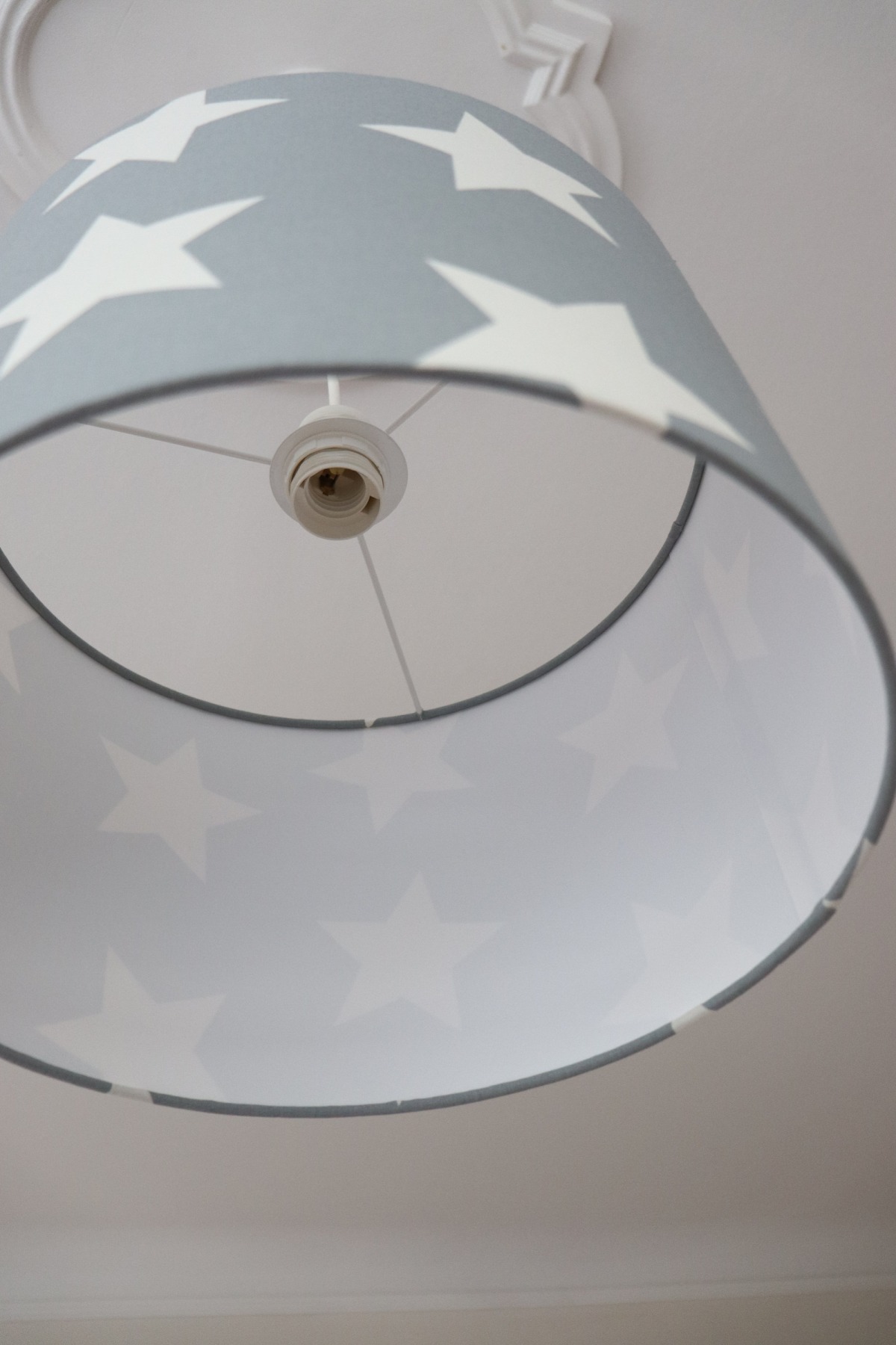 Lampenschirm Sterne Wohnzimmer Lampe Kinderzimmer Grau