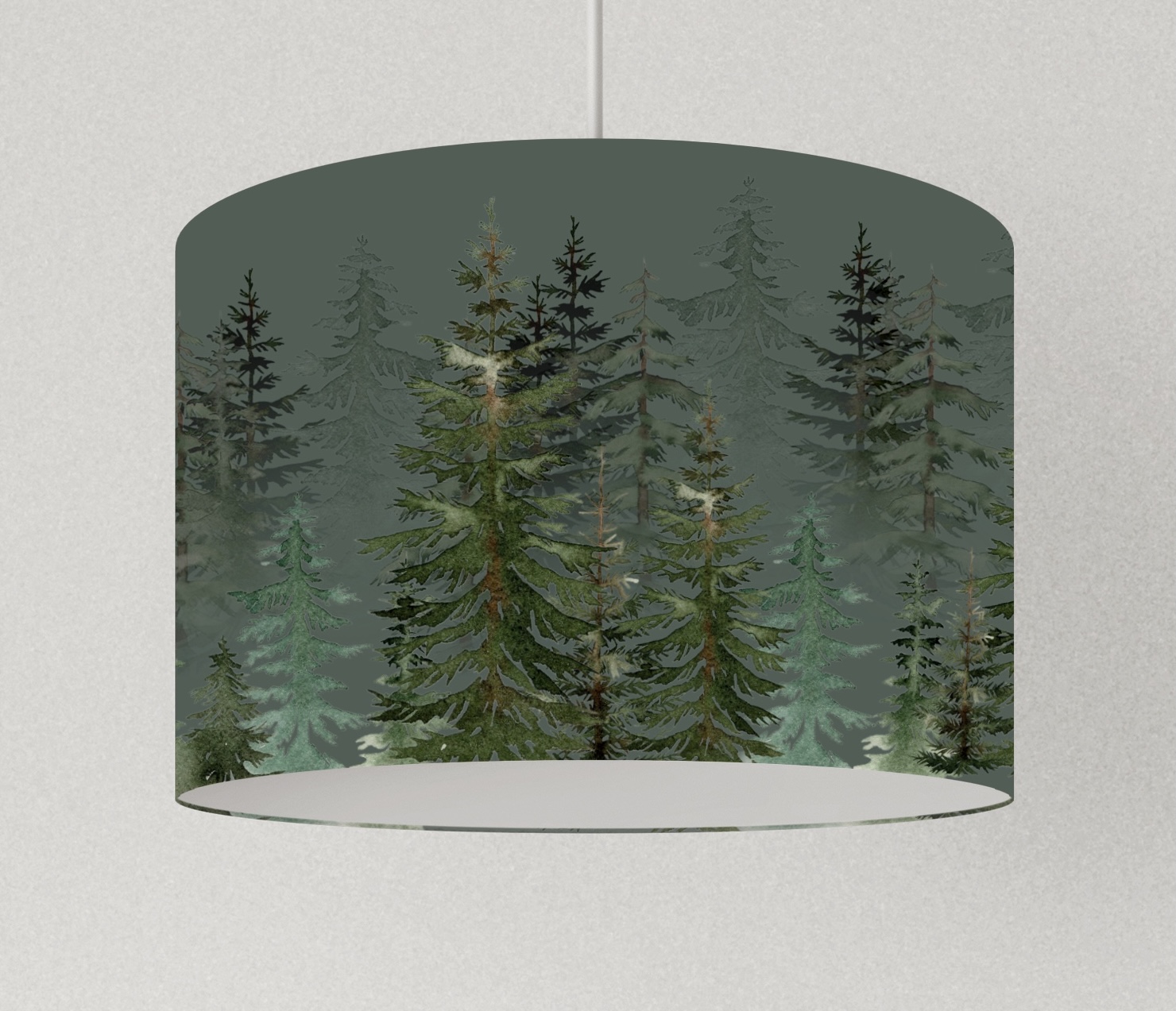 Lampe Wohnzimmer Wald , Lampenschirm grün, Hängelampe Küche, Tischlampe grün Bäume