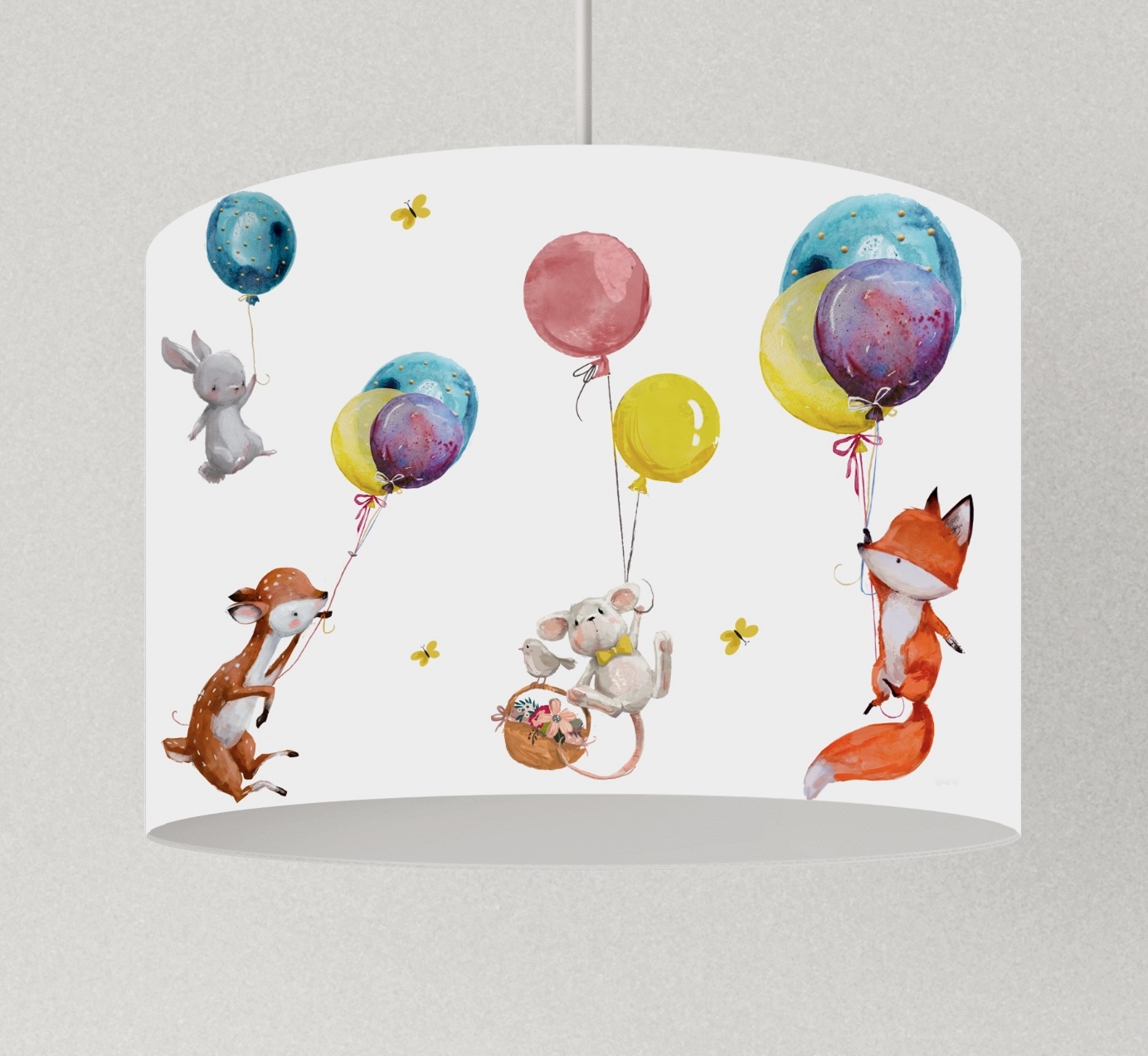 Kinder Lampenschirm Tiere Luftballons, Deckenlampe Mädchen, Lampenschirm Mädchen,