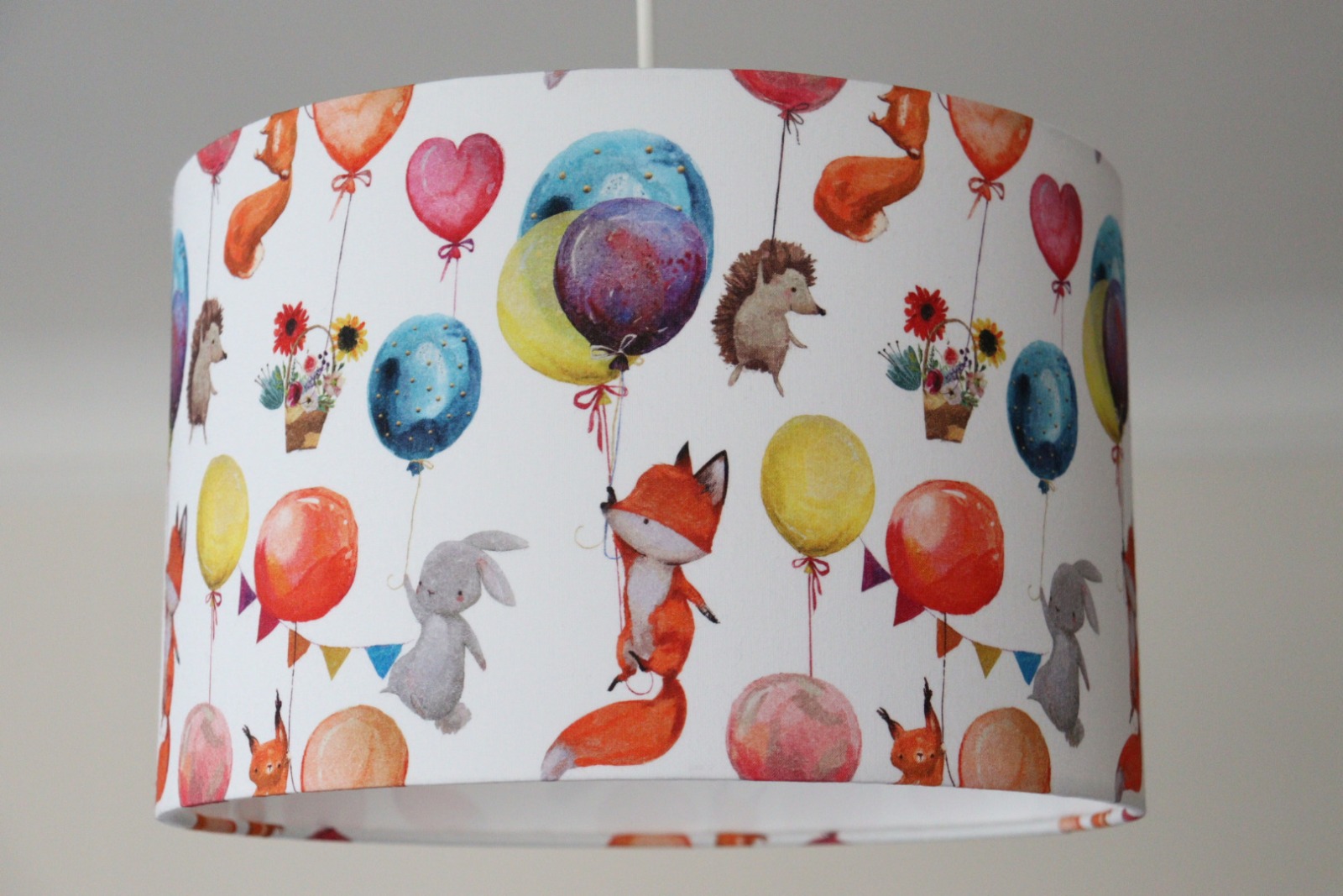 Lampenschirm Kinderzimmer Füchse und Luftballons 6