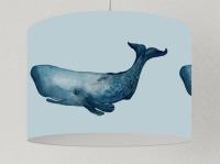 Lampe Wale blau, Meerestiere, viele Farben, Lampenschirm Kinderzimmer Wale