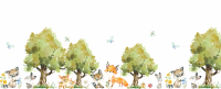 Tischlampe Kinderzimmer Waldtiere Fuchs und Waschbär, Kinderlampe Tiere, Geschenk zur Geburt oder