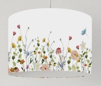 Lampe Wohnzimmer Blumen , Lampenschirm floral, Hängelampe Wildblumen, Tischlampe Blumen