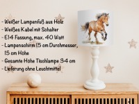 Tischlampe Pferde, Kinderlampe Mädchen, Geschenk zur Geburt oder Taufe Mädchen 4