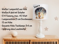 Tischlampe Kinderzimmer mit Namen, Kinderlampe Sterne, Geschenk zur Geburt oder Einschulung, Lampe