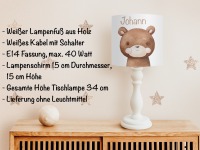 Tischlampe Kinderzimmer Löwe, Kinderlampe Jungens, Geschenk zur Geburt oder Taufe Mädchen Jungen 4