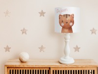 Tischlampe Kinderzimmer Katze, Kinderlampe Mädchen, Geschenk zur Geburt oder Taufe Mädchen